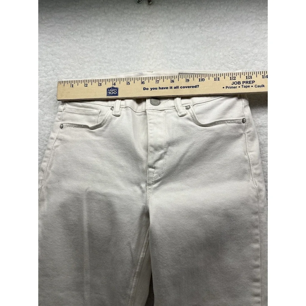 AllSaints Jeans Womens 28 White Grace Slashed Skinny Stretch Pants Pockets Chore
